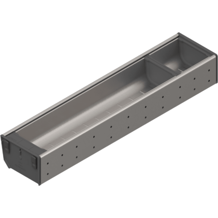Комплект лотков для столовых приборов ORGA-LNE, в ящик шириной 275 мм, глубиной 500 мм, нержавеющая сталь/серый. ZSI.500BI1N